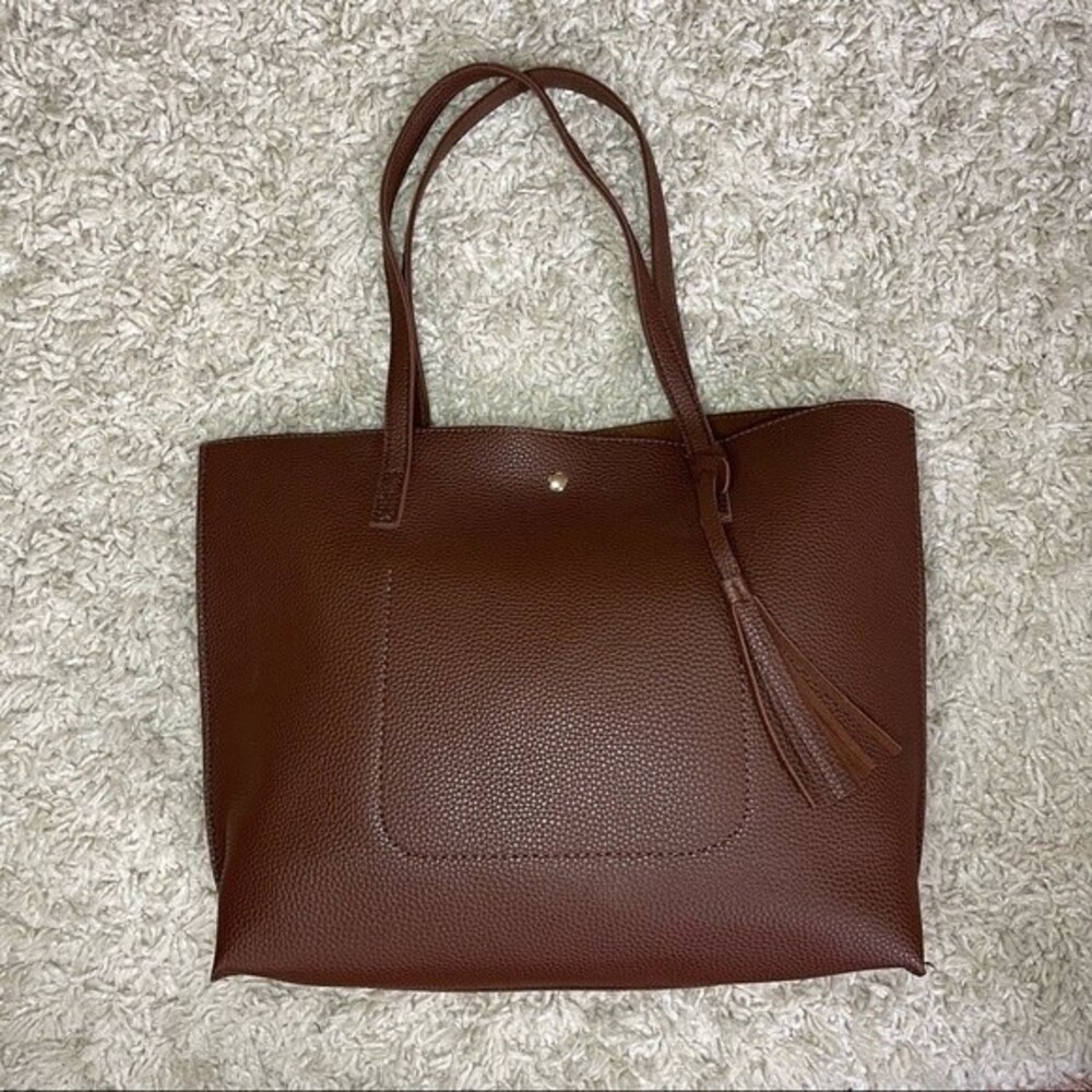 Women’s Brown Tote | Large Light Bag 43 x 31 cm